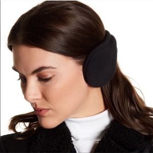 180s NEW Unisex Tec Fleece Behind The Head Ear Warmer Black One Size Winter Snow